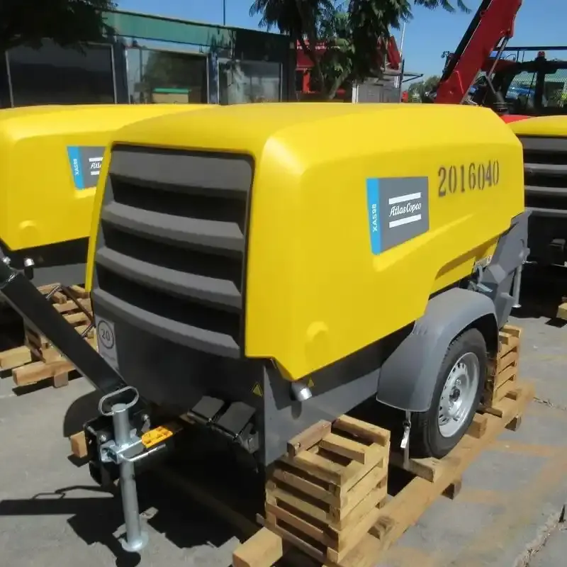 Arriendo de Compresor de Aire 190 CFM Atlas Copco modelo XAS 98 en SK Rental con cobertura nacional.